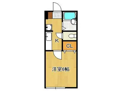 エクシヴ大里1(1K/1階)の間取り写真