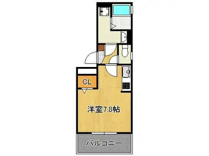 シトラスコートぶんごばし(ワンルーム/3階)の間取り写真