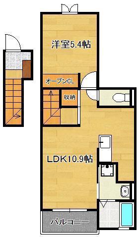 T&Aドリーム 2(1LDK/2階)の間取り写真