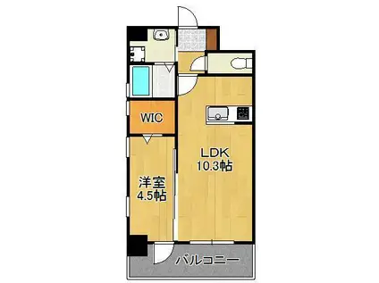 MDIグランデラブロ香春口(1LDK/8階)の間取り写真