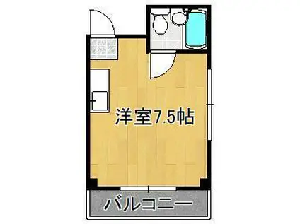 グランドハイツ小倉(ワンルーム/3階)の間取り写真