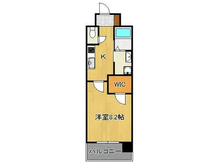 ギャラクシーヴィーラブライト(1K/2階)の間取り写真