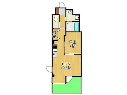 ソレイユ・ルヴァン赤坂(1LDK/1階)の間取り写真
