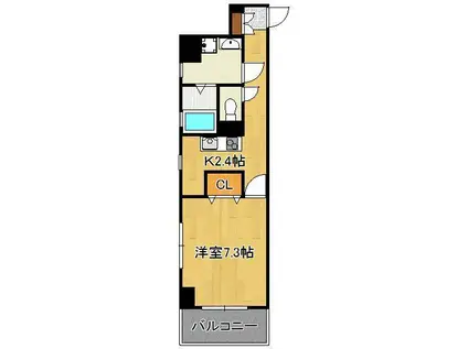 NYCマンション(1K/3階)の間取り写真