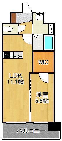 アクシオ北九州(1LDK/9階)の間取り写真