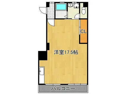 ハイツコロコロ(ワンルーム/2階)の間取り写真
