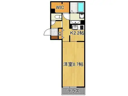 POLONIA KOKURA-KITA(1K/2階)の間取り写真