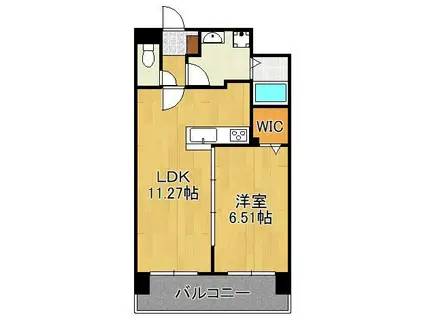 CENTER MARK三萩野(1LDK/5階)の間取り写真