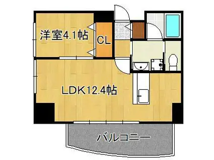 ベルコモンズ(1LDK/7階)の間取り写真