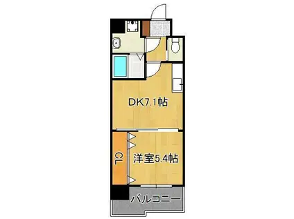 ザ・レジデンス香春口三萩野駅前(1DK/7階)の間取り写真