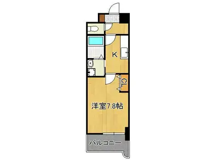ロイヤルシーサイドテラス(1K/2階)の間取り写真