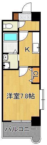 ロイヤルシーサイドテラス(1K/3階)の間取り写真