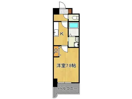 ロイヤルシーサイドテラス(1K/11階)の間取り写真