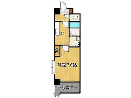 ロイヤルシーサイドテラス(1K/9階)の間取り写真