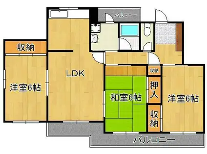 RENATUS藤松(3LDK/2階)の間取り写真