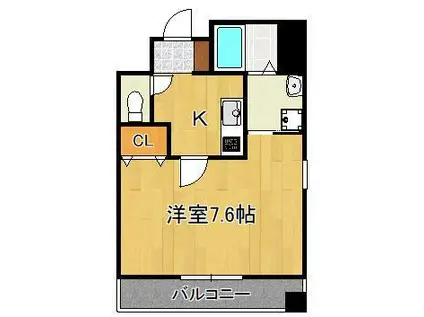 プレジール(1K/3階)の間取り写真