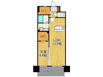 ZEGUNA(1LDK/3階)の間取り写真