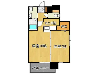 リンデンバウム京町(2K/5階)の間取り写真