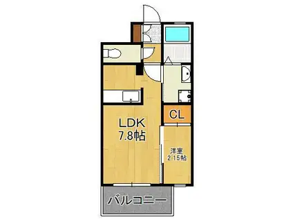 STUDIE小倉離宮(1LDK/9階)の間取り写真