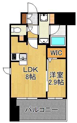 グランフォーレ小倉シティタワー(1LDK/9階)の間取り写真