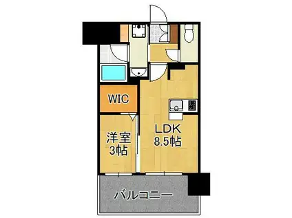 グランフォーレ小倉シティタワー(1LDK/10階)の間取り写真