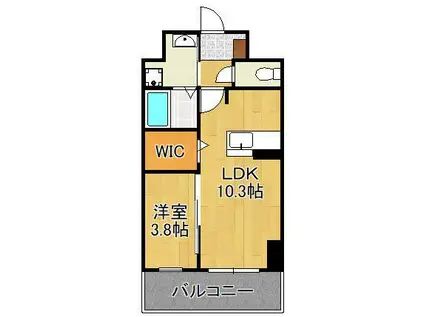 サンフォート小倉(1LDK/3階)の間取り写真