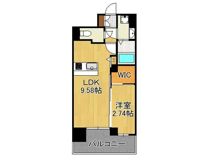 コートハウス・ピノ(1LDK/9階)の間取り写真