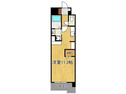 コンダクトレジデンスKONYA(ワンルーム/7階)の間取り写真