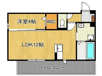 アヴニール藤松(1LDK/3階)の間取り写真