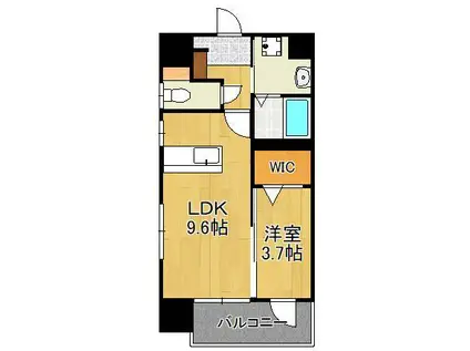 MID TERRACE(1LDK/3階)の間取り写真