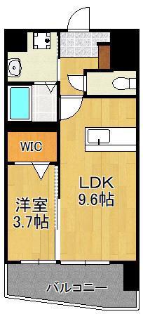 MID TERRACE(1LDK/3階)の間取り写真