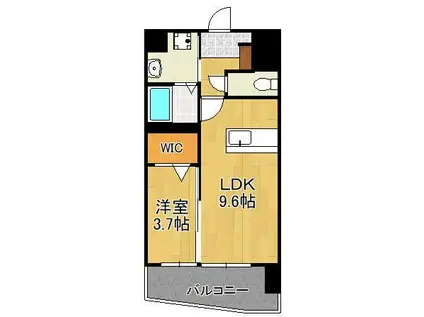MID TERRACE(1LDK/4階)の間取り写真