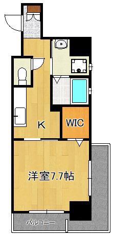 FLATS別院(1K/3階)の間取り写真