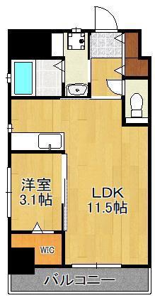 FLATS別院(1LDK/2階)の間取り写真