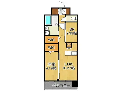 ALISS堺町(1SLDK/5階)の間取り写真