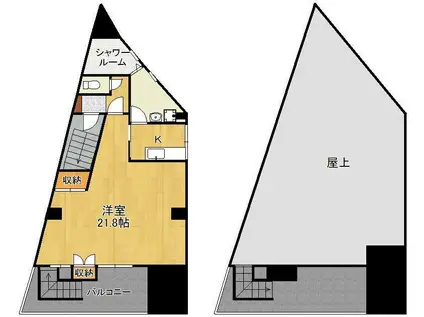 TOS BLD.NO5(1K/4階)の間取り写真