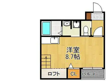 CLAN ONE(ワンルーム/1階)の間取り写真