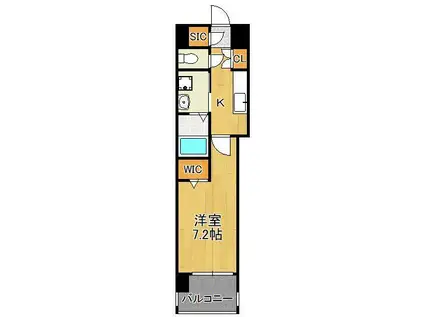 ラフィーネ香春口(1K/5階)の間取り写真