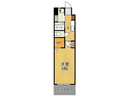 STUDIE小文字通(1K/2階)の間取り写真