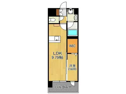 プレジデンスざ・さくら通(1LDK/10階)の間取り写真