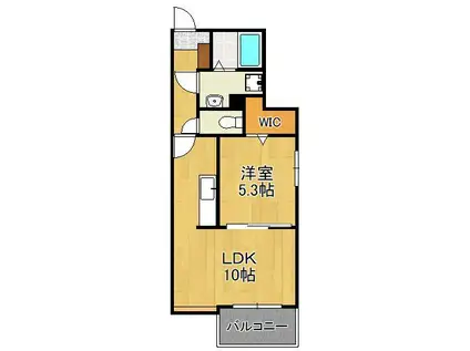 グローリア・ヒデ A(1LDK/1階)の間取り写真