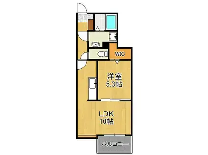 グローリア・ヒデ A(1LDK/1階)の間取り写真