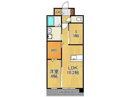 インクレイス門司(1SLDK/7階)の間取り写真