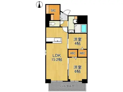 MYS CASETTA KOKURA -ミースカセッタ小倉-(2LDK/12階)の間取り写真