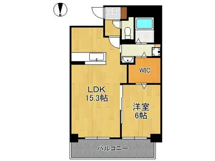 MYS CASETTA KOKURA -ミースカセッタ小倉-(1LDK/12階)の間取り写真