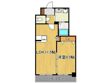 サンシャイン十番館.曽根(1LDK/8階)の間取り写真