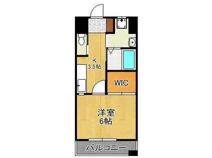 原田ビル(1K/2階)の間取り写真