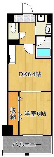 グランディ下曽根(2K/3階)の間取り写真