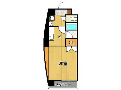 ジュネス壱番館(1K/4階)の間取り写真
