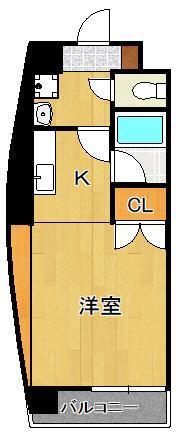 ジュネス壱番館(1K/3階)の間取り写真